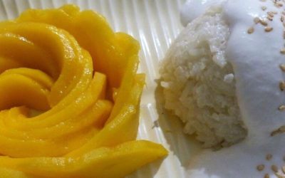 La recette du riz au lait de coco à la mangue